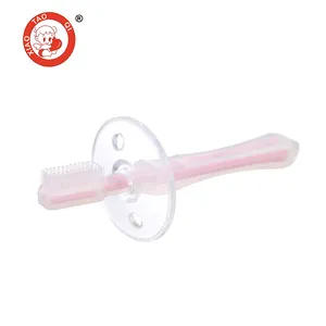 Silicone Răng Bàn Chải BPA Free Cho Trẻ Em Trẻ Em Với Xử Lý Với Lá Chắn Đào Tạo Bé