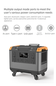 Xzj 2688wh 3000W 840000mAh 110V 230V sạc nhanh ngoài trời năng lượng cao cắm trại năng lượng lưu trữ cung cấp điện Trạm điện cầm tay - Product Image 4