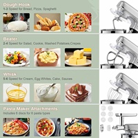 Robot pâtissier multifonctionnel 8L pour la maison, mélangeur de pâte, machine à mélanger la farine, hachoir à viande de comptoir