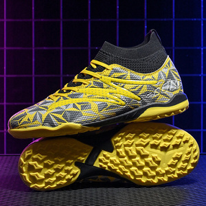 Chaussures de football originales, crampons hauts, confortables, respirantes et résistantes à l'usure, chaussures de football bleues - Product Image 2