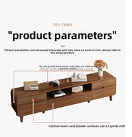 Meuble TV moderne en bois massif avec rangement réglable, petit format pour salon, couleur noyer, pour téléviseurs de 65 pouces et plus