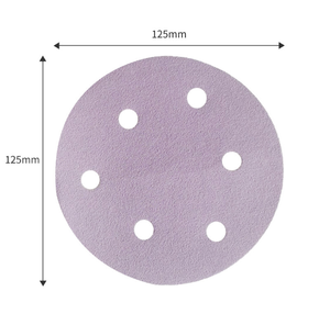 Disques de ponçage en céramique à film violet Papier abrasif à crochet et boucle, ponceuse orbitale DA et aléatoire, bois de peinture automatique - Product Image 6