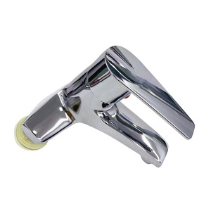 Grifo de lavabo de doble manija de aleación de zinc con 2 orificios, montaje en cubierta, con válvula de latón - Product Image 2