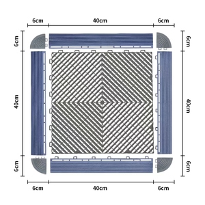 Dalles de sol de garage intérieures modernes antidérapantes à emboîtement pour ateliers de lavage automobile 4S, conception graphique facile - Product Image 3