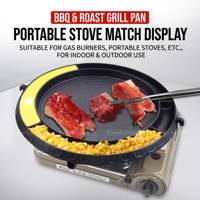 Plaque de cuisson coréenne pour barbecue domestique avec plaque de cuisson en maifanite et poêle à œufs pour cuisson à feu ouvert
