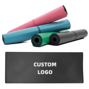 Großhandel rutsch feste Übung benutzer definierte Logo De PU Leder Natur kautschuk Yoga Mat