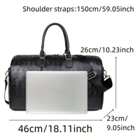 Grand Sac de Voyage Fourre-tout en Cuir PU, Motif Tête de Mort Gaufré, Style Personnalisé, Sac à Bandoulière de Luxe de Créateur pour Femmes et Hommes, Sport