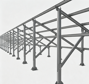 Soporte de Montaje para Panel Solar PiPe GL-1078, Acero Galvanizado en Caliente, Montaje en Suelo, Personalizado, Resistente a Viento/Nieve, para Sistemas Solares - Product Image 3