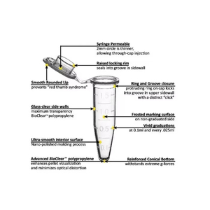 QSP-509-GRD-Q Tubes de microcentrifugation gradués QSP 1,5 mL, paquet de 500, consommables de précision pour la centrifugation et la séparation - Product Image 4