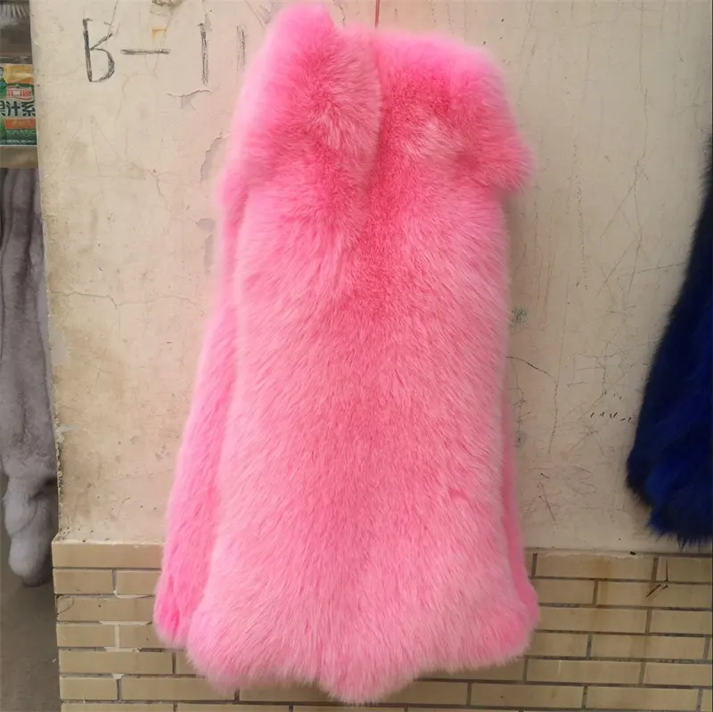 Wholesale Supply High Quality Custom Color Real Fluffy Fox Fur Skins Genuine Fox Pelt For Sale