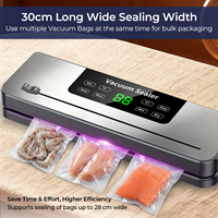 75kPa 120W 30cm 4L/min pantalla tactil cocina alimentos envasadora al vacio selladora al vacio de alimentos