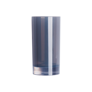 Portaspazzolino Excelsa 6x13x6 cm in Plastica Grigia, Stile Minimalista Spa, Trasparente, Autoportante, Unità Singola per Bagno - Product Image 1