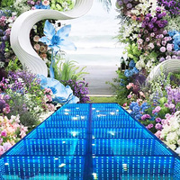 Pista de Baile LED Interactiva de Alta Calidad, Magnética, Portátil, con Iluminación para Bodas, Espejo Blanco, Video de China