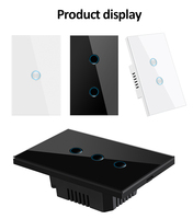 Interruptores Inteligentes de Pared de Vidrio Templado con Control Remoto WiFi ZigBee y Control por Aplicación Tuya Smart Home