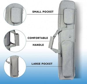 Estuche de billar personalizado de fábrica BSCI, bolsa blanda para tacos de snooker, para 3 culatas y 4 varillas, 7 compartimentos para tacos de billar de 1/2 y 3/4, bolsa de transporte. - Product Image 3