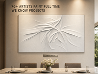 Reinweiße Monochrome Blatt 3D-Relief Skulpturale Strukturierte Wandkunst Hotel Privates Esszimmer Akzentwand Maßanfertigung Großhandel