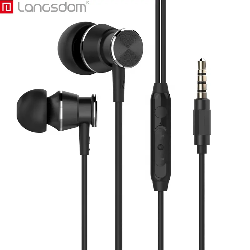 2020 Guangzhou Cheaper Bass Headphone Metal Wired Mobile 3.5mm Earphones Metal For Iphone