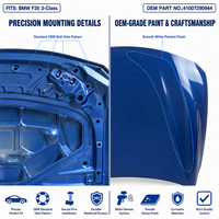 Pour BMW Série 3 F30 F35 Berline Capot Moteur 2012-2020 320i 328i 330i 335i Remplacement d'Origine OEM 41007290944