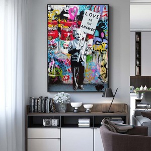 Suivez vos rêves rue mur <span class=keywords><strong>Graffiti</strong></span> Art toile peintures abstrait Pop Art impressions sur toile chambre d'enfants - Product Image 6