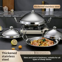 Pot à tajine en acier inoxydable 201 épaissi, compatible induction, passe au lave-vaisselle, joint à basse pression, base double couche