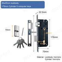 Cerradura cuadrada de Metal para puerta, de aleación de Zinc negro moderno y manija de puerta