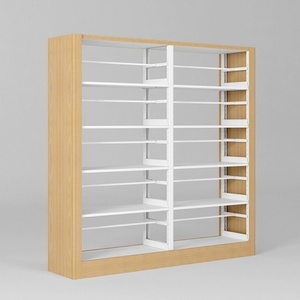 Étagère à livres en métal moderne personnalisée, bibliothèque en bois, étagère à livres pour bureau et hôtel, meubles de bibliothèque scolaire personnalisés - Product Image 4