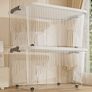 Transparent Storage <b>Box</b> Bedroom <b>Clothes</b>, Quilts, and Miscellaneous Items Storage <b>Box</b>, Premium Plastic Storage Container - Product Image 1