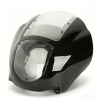 Pare-brise noir pour phare avant avec matériau plastique pour modèles Sportster XL Dyna