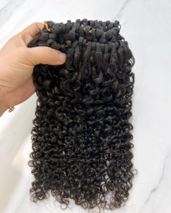 Extensions de cheveux humains brésiliens vierges de luxe 100 % naturels, double épaisseur, micro-liens, bouclés en <span class=keywords><strong>FA</strong></span> profond, pour tresses au crochet – Meilleures ventes - Product Image 1
