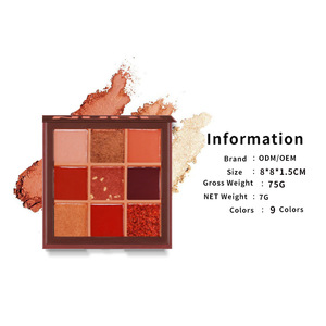 Paleta <span class=keywords><strong>de</strong></span> sombra <span class=keywords><strong>de</strong></span> ojos pigmentada, 9 colores, larga duración, buena calidad, maquillaje personalizado, purpurina - Product Image 5