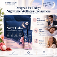 Capsules de soutien naturel au sommeil, thé, théanine, magnésium, mélange botanique, saveur raisin, végétalien, sans gluten, 90g, marque privée, OEM, ODM