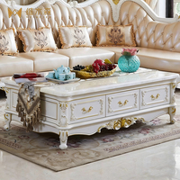 Ensemble de salon moderne de style européen avec table basse et meuble TV en bois massif chêne pour petits appartements, sans assemblage