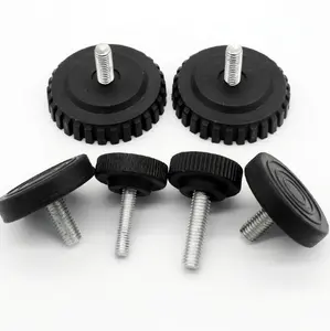 M6 M8 Adjustable Table Feet Threaded Screw On Furniture Levelers Foot For Furniture Legs