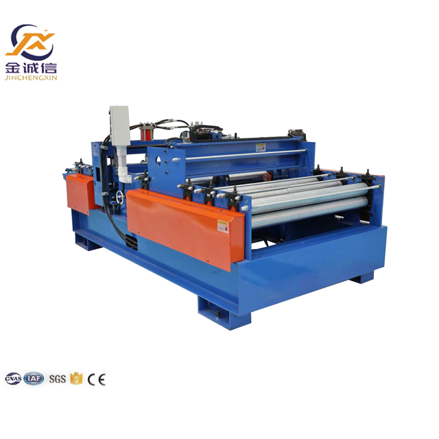 PLC Controlled Straight & Angled Slitting Machine with Auto Uncoiler & Leveler for Roofing Sheet Production