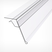 Affichage clair personnalisé plastique PVC acrylique étagère Talker prix canal étiquette bande de données billet porte-étiquette pour étagères en métal