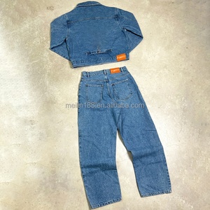 Conjunto de Dos Piezas de Jeans, Fabricante Personalizado, Ropa Casual de Calle de Alta Calidad, Conjunto de Chaqueta de Mezclilla Azul para Hombre - Product Image 2