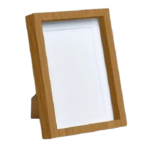 Cadre <span class=keywords><strong>photo</strong></span> en bois couleur naturelle, support rectangulaire en bois pour décoration murale ou de bureau, bois ajouré - Product Image 2