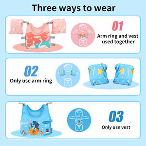 السباحة الطفل غير قابل للنفخ بأمان البلوز انفصال زر استخدام الانشطار معدات السباحة ذراع تعويم الحياة سترة المياه للأطفال - Product Image 6