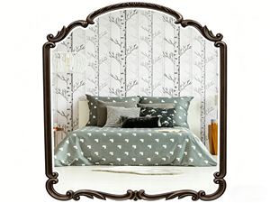Espejo <span class=keywords><strong>de</strong></span> Pared <span class=keywords><strong>de</strong></span> Madera Tallada Estilo Inglés, Espejo Decorativo Antiguo <span class=keywords><strong>para</strong></span> Entrada, Sala <span class=keywords><strong>de</strong></span> Estar, Baño - Product Image 1