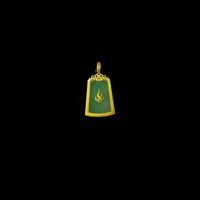 Pendentif en jadéite birmane naturelle de qualité A, forme trapèze, pendentif en jadéite de haute qualité, cadeau en jadéite pour femmes (avec NGTC)