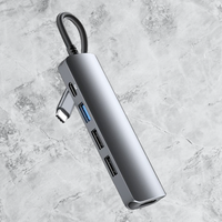 5in1USB-C tipe-c Splitter Multiport Adapter Dongle untuk X Pro Power USB3.1 PD pengisian ke USB 3.0 Hub