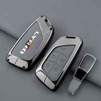Offre Spéciale pour Cadillac IQ LYRIQ couverture de clé de voiture 2022 coque de protection en cuir métallique étui porte-clés automobile