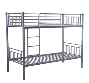 Cama litera metálica de dos pisos con estructura de tubo cuadrado, económica, de hierro. - Product Image 6