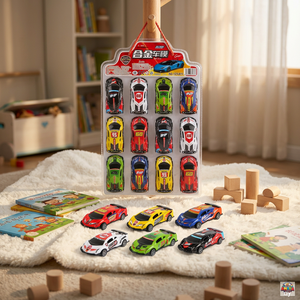 Assortiment de voitures de course télécommandées en métal à rétrofriction, grande taille, pack de présentation pour enfants - Product Image 1
