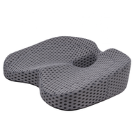 Coussin de siège en mousse à mémoire de forme en U pour chaises de bureau, camping, soins infirmiers, hôtels - Soulagement des douleurs au coccyx, sciatique, soutien lombaire, maille amovible