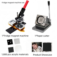 Kit de fabrication d'aimants de réfrigérateur carrés manuels de haute qualité, compatibilité 220V/110V/380V, garantie 1 an pour les petites entreprises