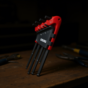 Juego de llaves hexagonales Usag de 4 a 10 mm métricas con soporte rojo para tareas de reparación de precisión - Product Image 3