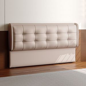 Eco-Leather <b>Headboard</b> Upholstered Solid Wood Modern Style <b>Floor</b> <b>Standing</b> Design - Product Image 1