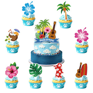 Décorations de gâteau à thème Stitch, inserts en papier découpés, décorations de fête, toppers de gâteau d'anniversaire réutilisables, forme ronde - Product Image 1
