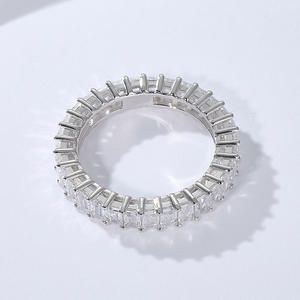 Gümüş zirkon düğün nişan sonsuzluk Band seti kafa parti hediye istifleme tek Sded altın anneler bantları - Product Image 6